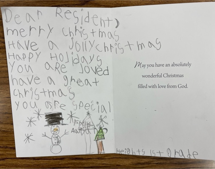 first grade kindness sending letters 