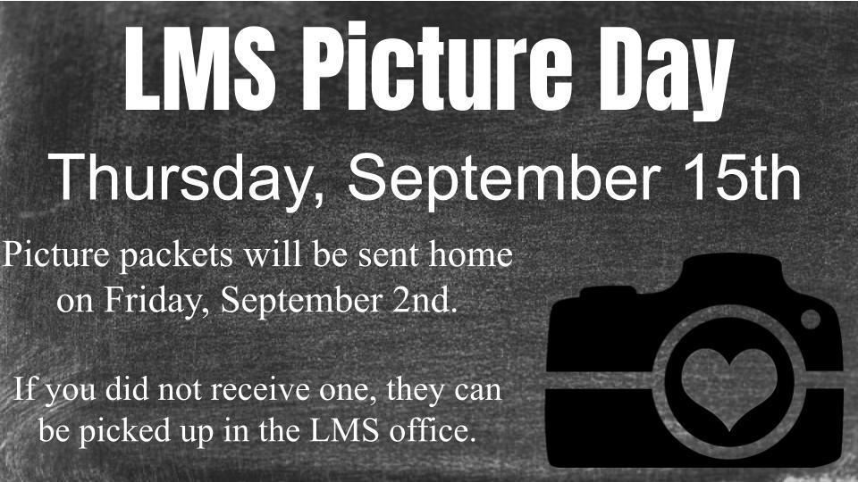 LMS Picture Day September 15th.