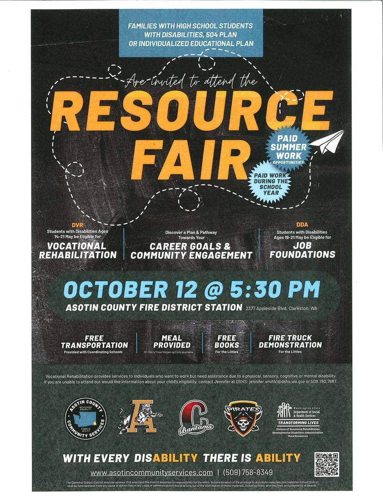 Asotin County Resource Fair Flyer