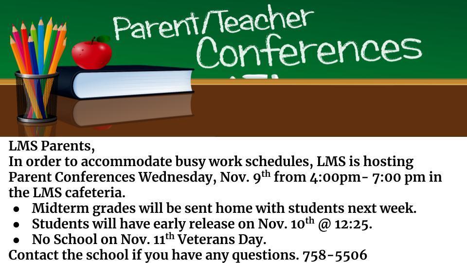 Parent teacher conferences 2023